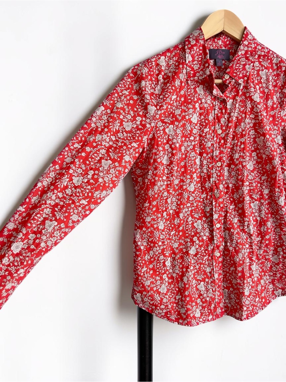 J.Crew Liberty London Summer Blooms Slim Perfect Shirt Floral Cotton Sz 4 - Picture 6 of 9